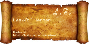 Laskó Herman névjegykártya